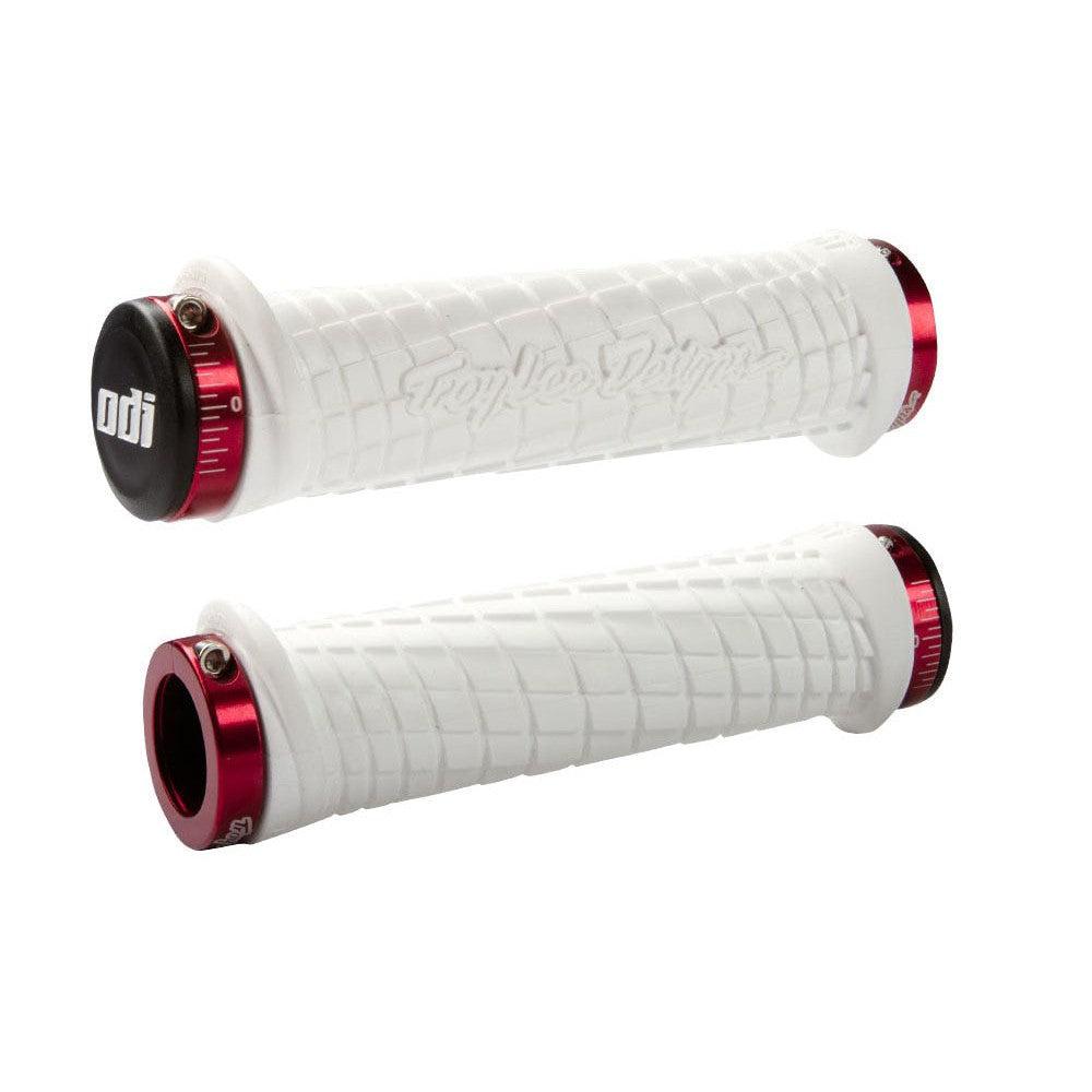 ODI Troy Lee Designs Lock-on Grip / White/Red