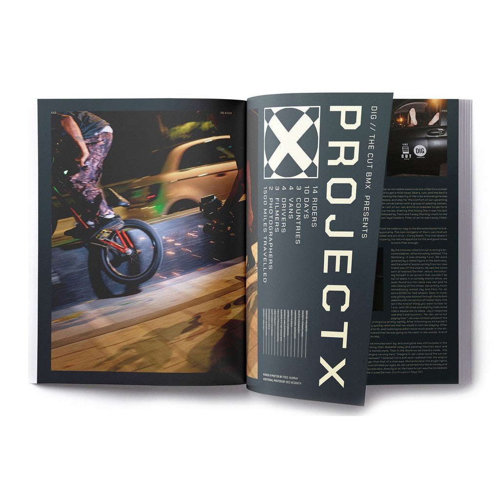 A collector's edition magazine featuring stunning photographs of a BMX rider in DIG Book 2023 - Photo Annual.