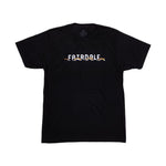 The Fairdale Giraffeness Monster T-Shirt is a black tee with "FAIRDALE" in white and snakes woven through the text—a bold pick for those who love unique style.