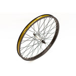 A budget-friendly Colony Horizon 20 Inch Front Wheel with yellow spokes on a white background.