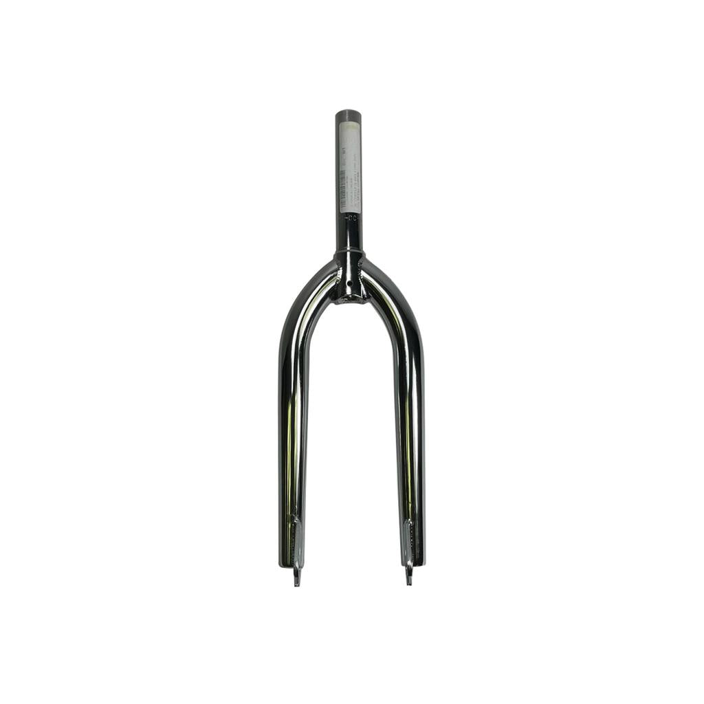 The Fit Bike Co OEM 20 Inch Fork is an entry-level chromoly fork with an elongated steerer tube and dual parallel fork blades, ideal for beginner riders seeking performance and durability.