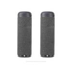 Two identical Eclat Emery Grit Alloy Flatland Pegs (Pair), black and cylindrical, stand upright side by side against a white background.