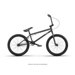 The Radio Revo Pro 18 Inch Bike features straight handlebars, a padded seat, and platform pedals. Shown in profile on a white background, it’s ideal for riders wanting an entry-level BMX for tricks or daily cruising.