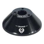Black, conical aluminum Eclat Pulse/Dynamic V1 Hub Guard labeled "DYNAMIC" and "7075 T6," designed with a central hole for a 14 mm bearing and small screw, shown on a white background.