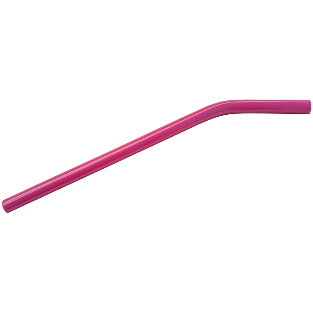 A pink plastic bendy straw isolated on a white background, with a DRS Layback 22.2mm Seat Post size.