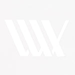 The LUXBMX Vinyl Transfer Sticker - White features bold geometric "W" shapes on a clean white background—ideal for adding unique style to your bike or showing off as a standout cycling accessory.