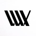 Black "LUX" in bold, geometric letters on a white background—LUXBMX Vinyl Transfer Sticker (Black) adds instant style to any surface.