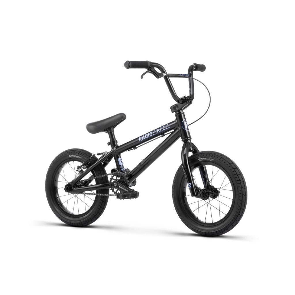 Radio Dice 14 Inch Bike against a white background, featuring a sleek 6061-T6 alloy frame and visible brand logo on the crossbar.