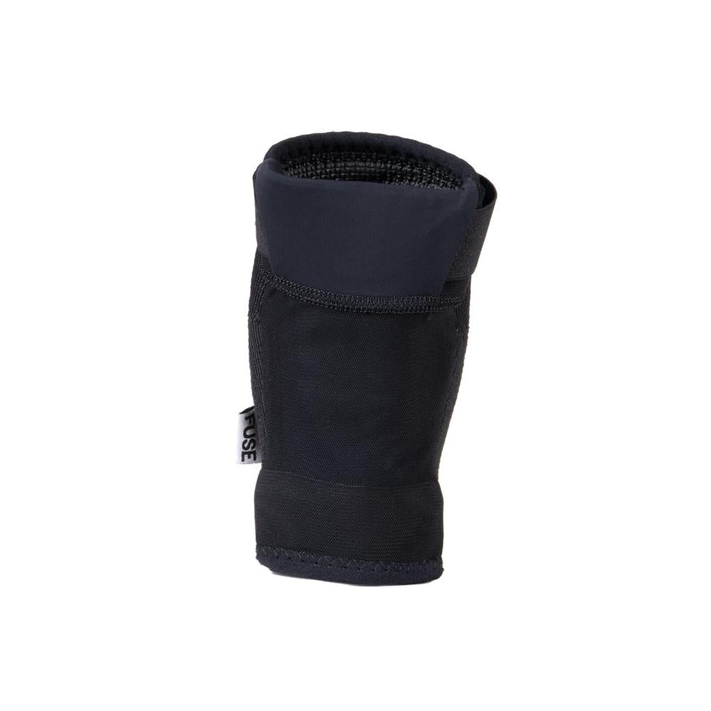 The Fuse NXG Kids Elbow Pads (Pair), featuring a reinforced structure and Velcro closure, are shown upright against a plain white background—ideal for providing kid-specific protection.