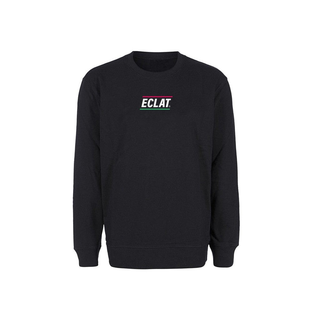 Eclat Pizza Place Embroidered Crew Neck / Black / XXL