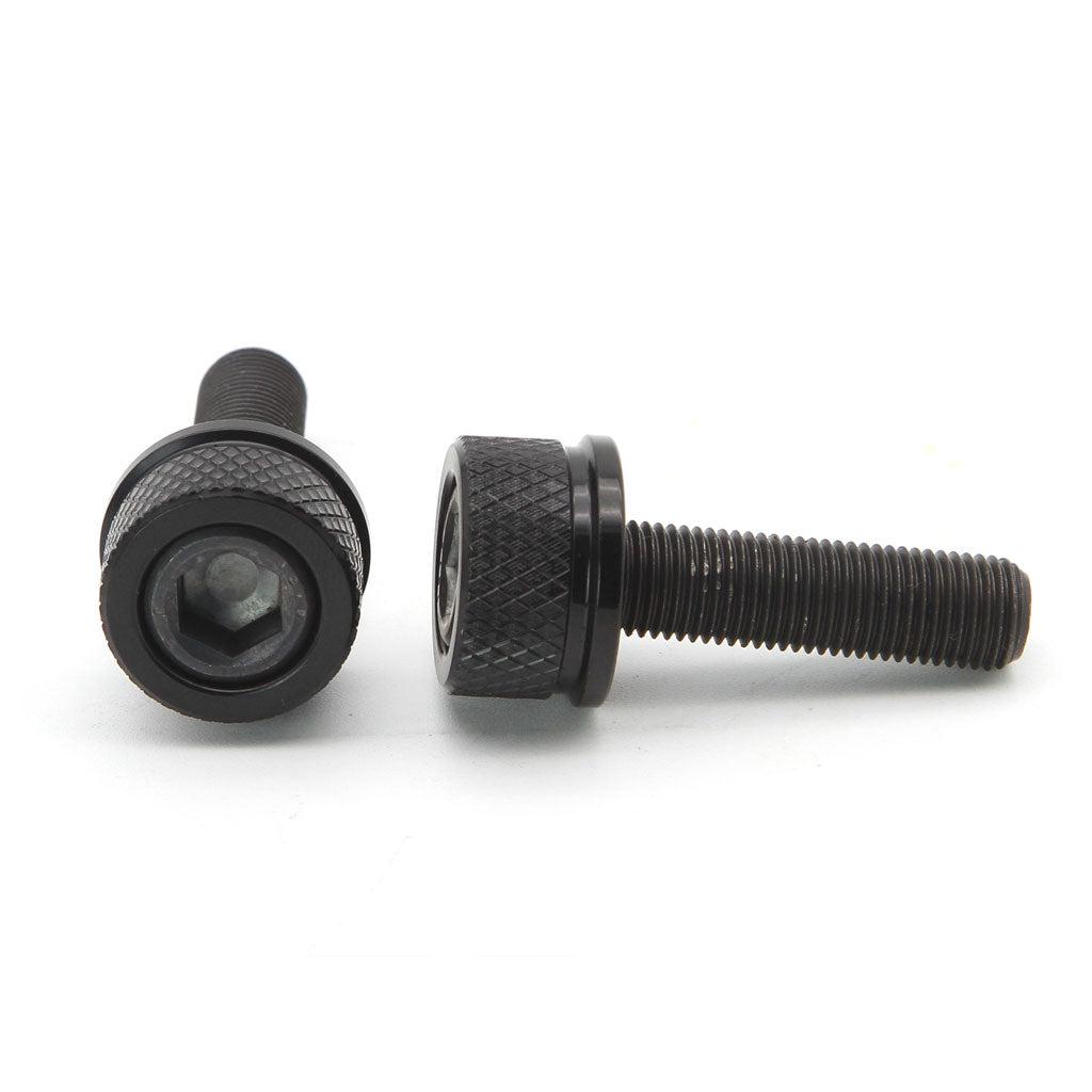Two Eclat Exile Bolt & Washer (Pair) with knurled heads and threaded shafts, placed side by side on a white background.