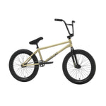 The Sunday Forecaster 20 Inch Bike (2025) / Broc Raiford is a tan and black BMX with thick tires, a padded seat, straight top tube, and full chromoly frame, shown in profile on a white background.