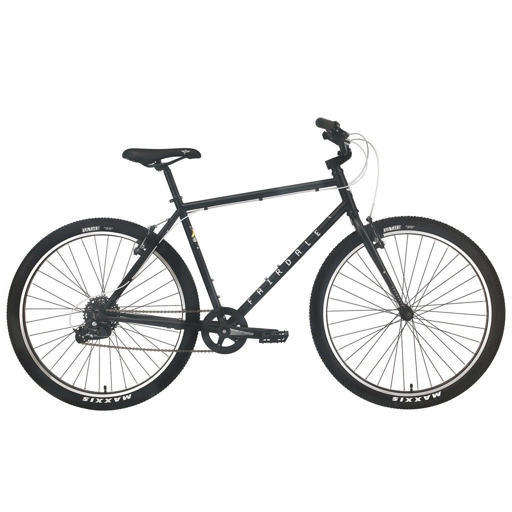 A black Fairdale Ridgemont 27.5" bike (2023) is shown against a white background.