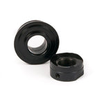The ECLAT Blind Rear Cone Set includes two black metal threaded adapters for replacing cones or hub parts on the Eclat Blind Hub—one is upright and one lies flat, both displayed against a white background.
