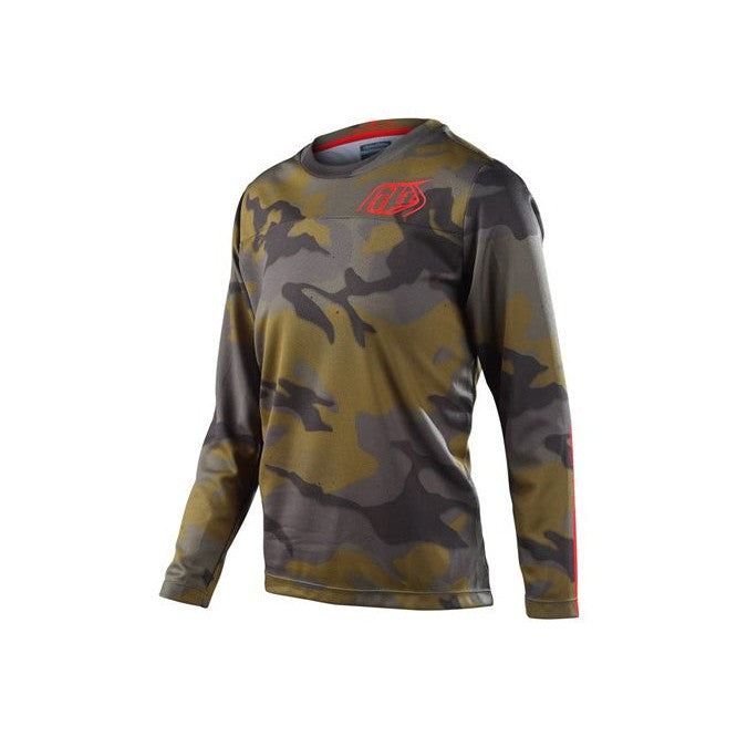 TLD 23 Flowline Youth Jersey / Spray Camo Army / Youth XL