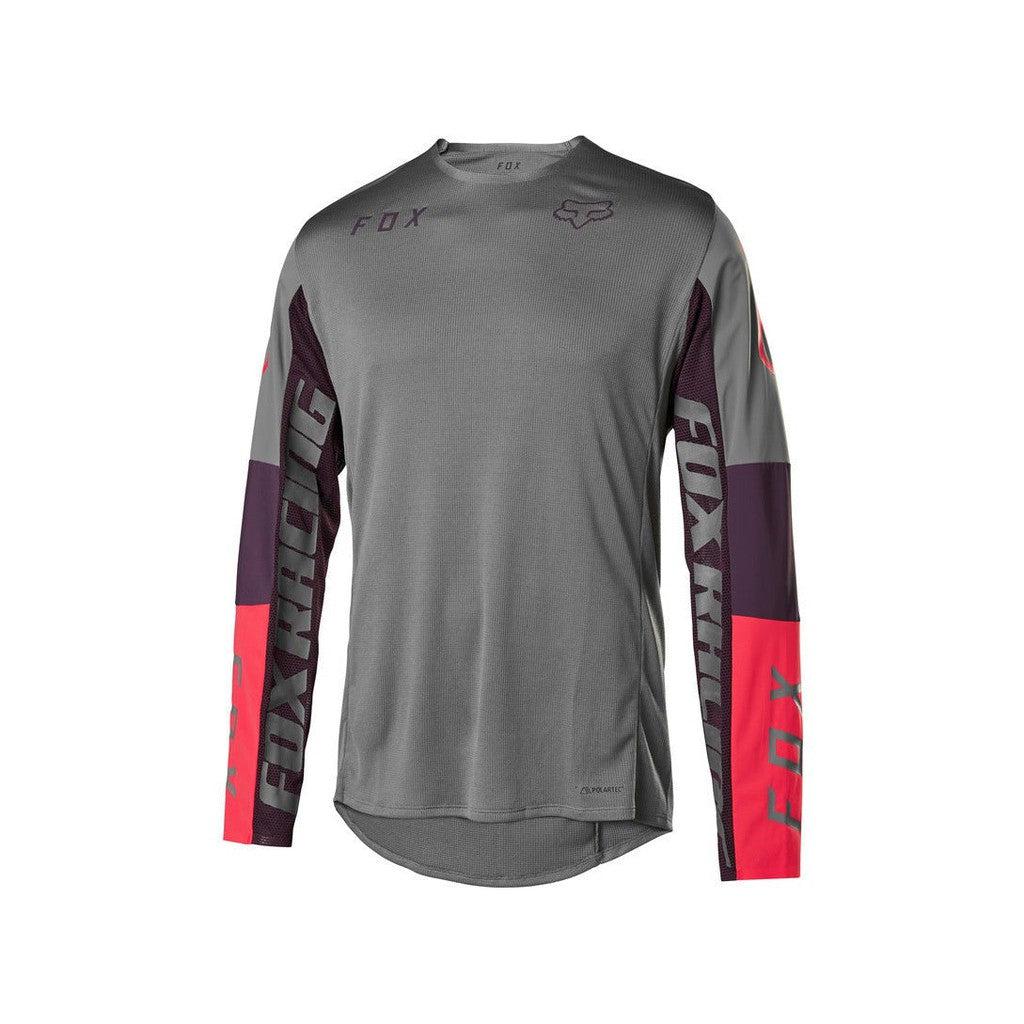 FOX Delta Long Sleeve Jersey / Pewter / XL