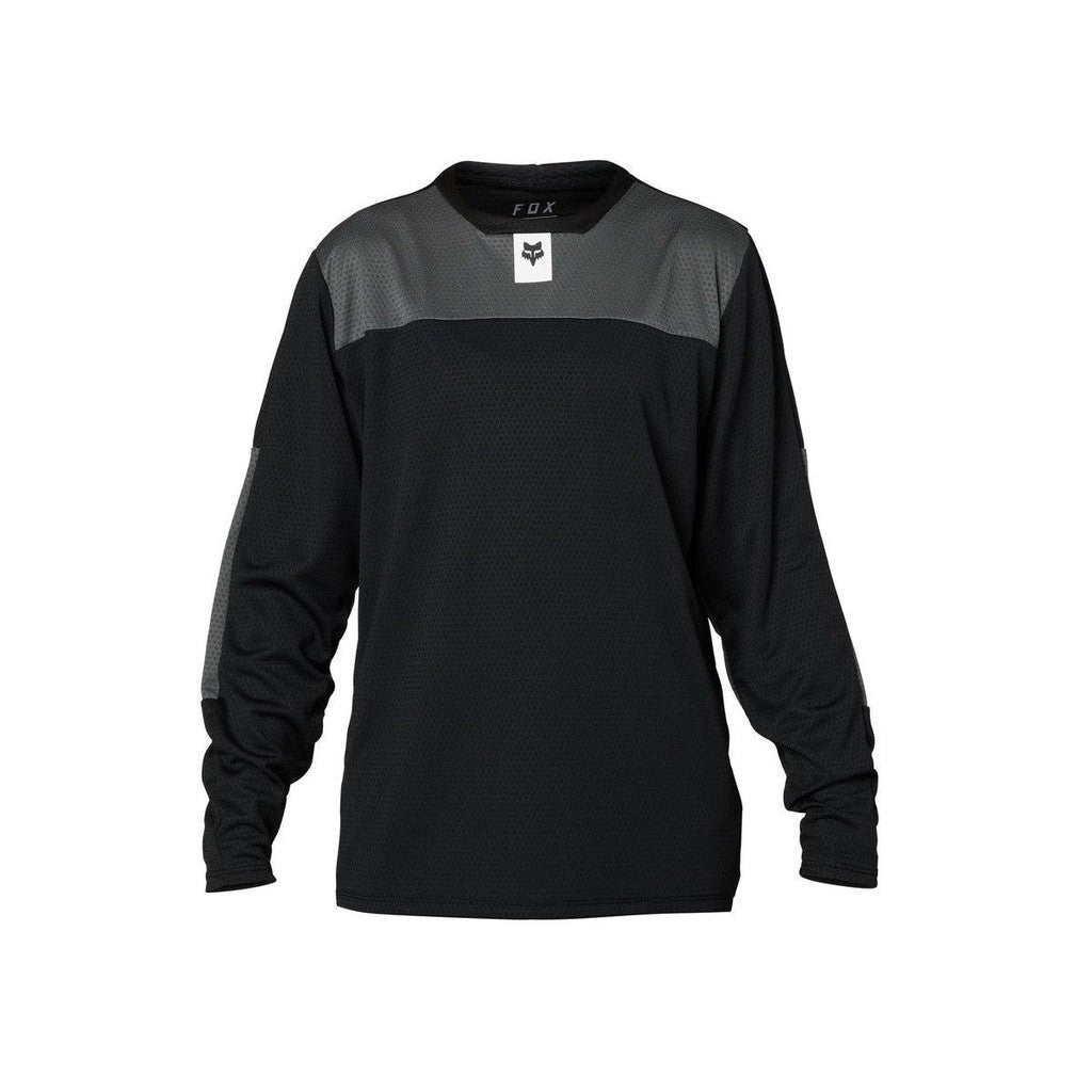 Fox Youth Defend LS Jersey / Black / Youth XL