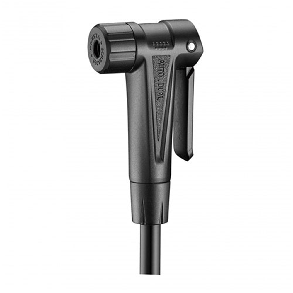 Close-up image of the Beto Floor Pump Air Attack, featuring a black air blow gun with a trigger handle and pressure release valve.