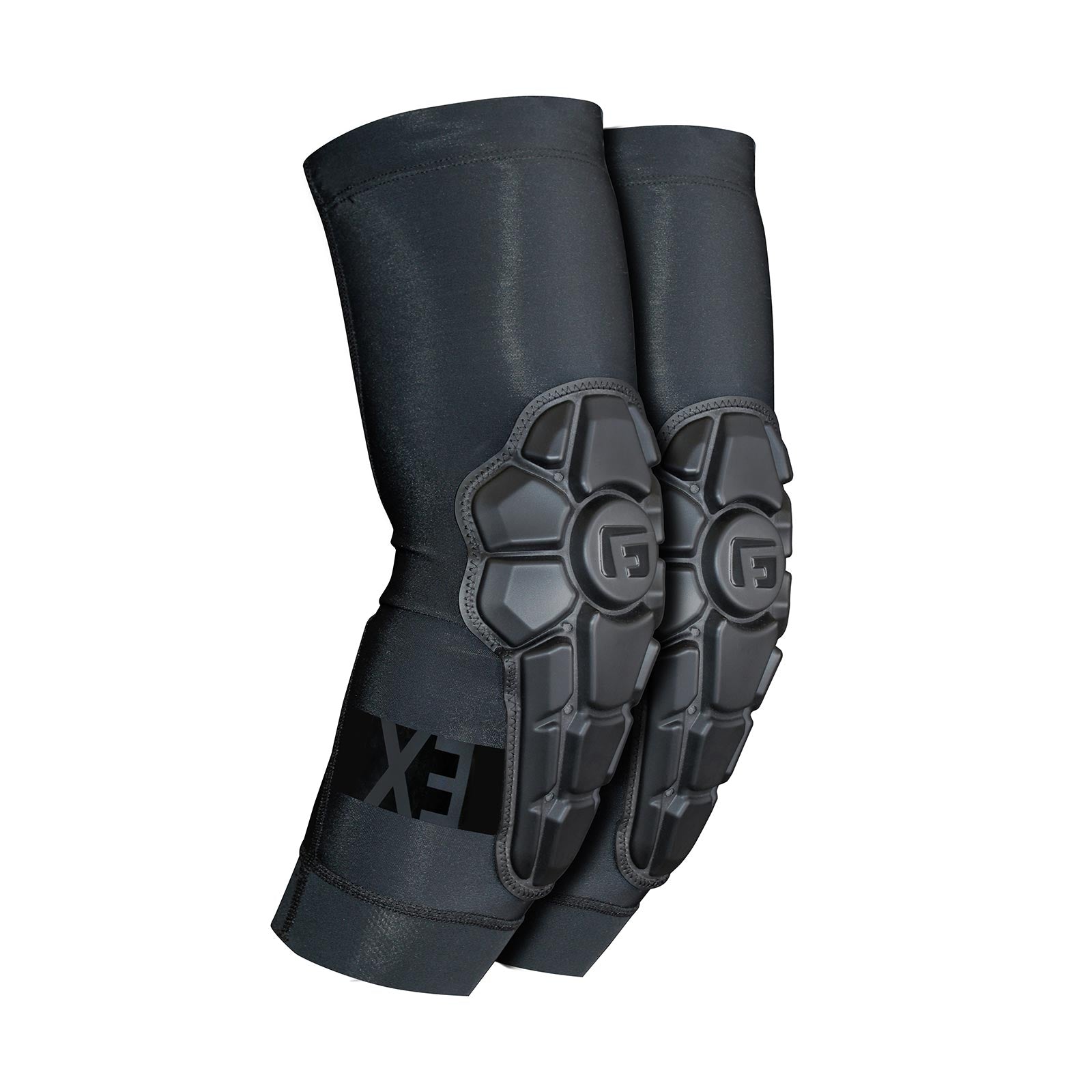 G-Form Pro-X3 Elbow Guard in black with a padded hexagonal design and SmartFlex pads for advanced impact protection.