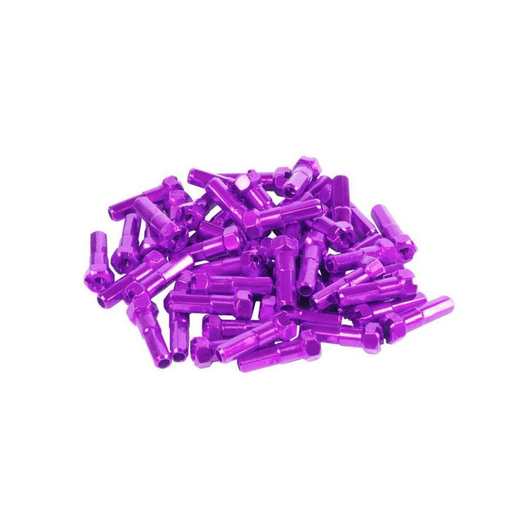 G-Sport Taper-Hex Alloy Nipples (40 Pack) / Purple