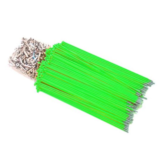 Hi-Tech Coloured Spokes (144pcs) / 184mm / Fluro Green