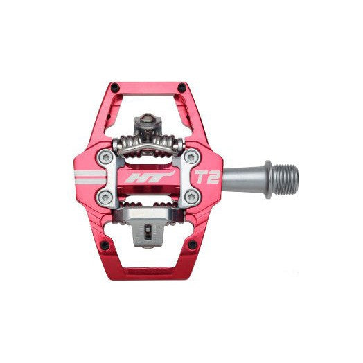HT T2 Clip In Pedals / Red