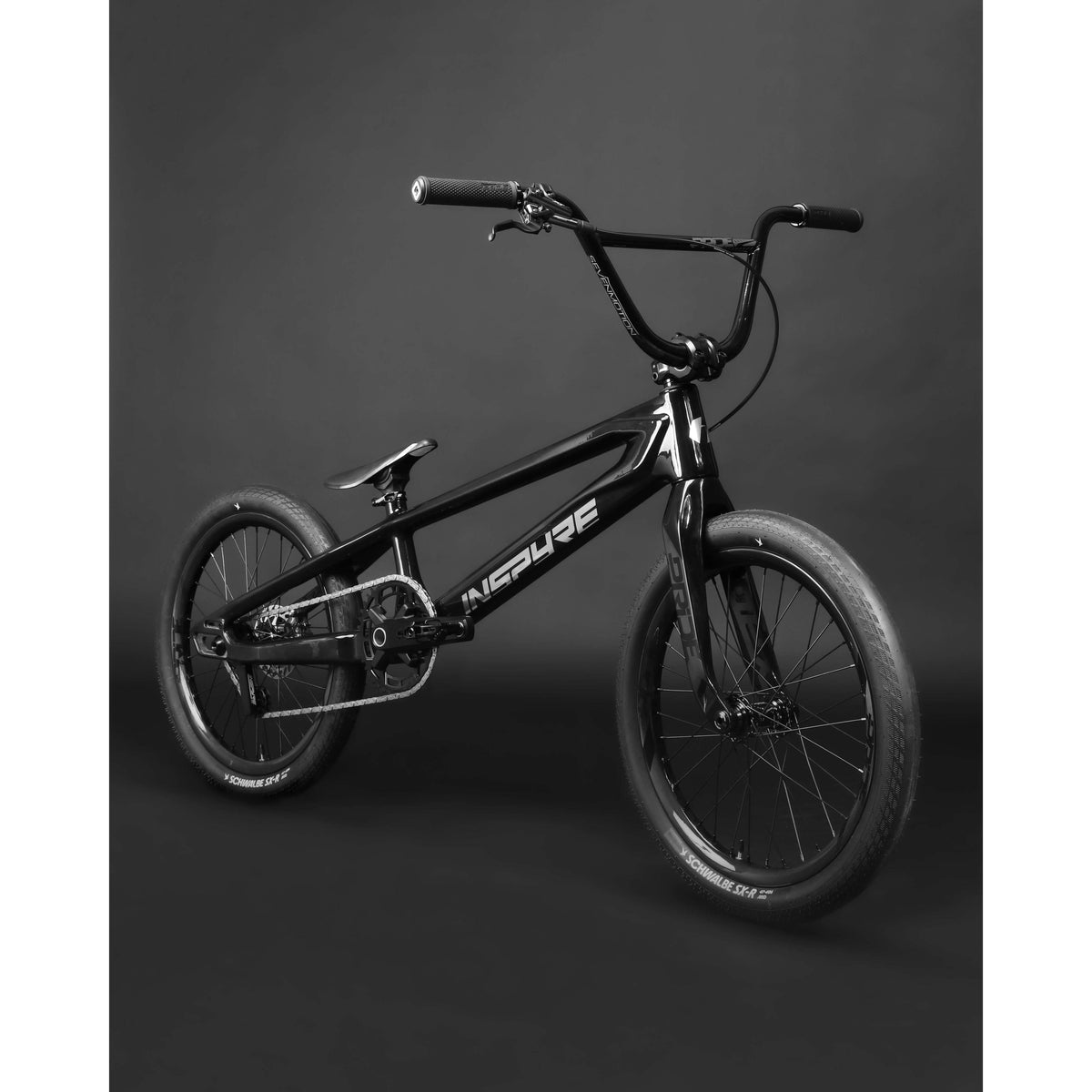 A black Inspyre ERA Carbon Pro XXL Frameset against a solid gray background.