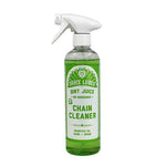 Juice Lubes Dirt Juice Chain Cleaner Spray / 500ml is a biodegradable bike chain cleaner with green liquid, ideal for removing oil, gunk, and grime from your chain. Comes in a clear spray bottle for easy application.