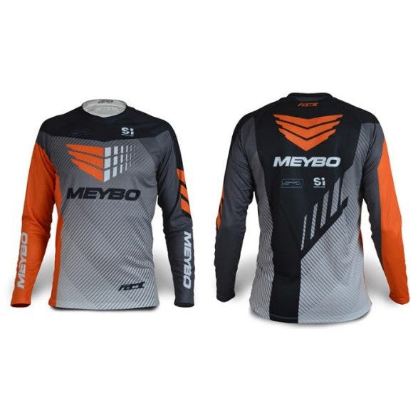 Meybo 2022 Race Jersey (Youth) / Grey / Orange  / Youth XL