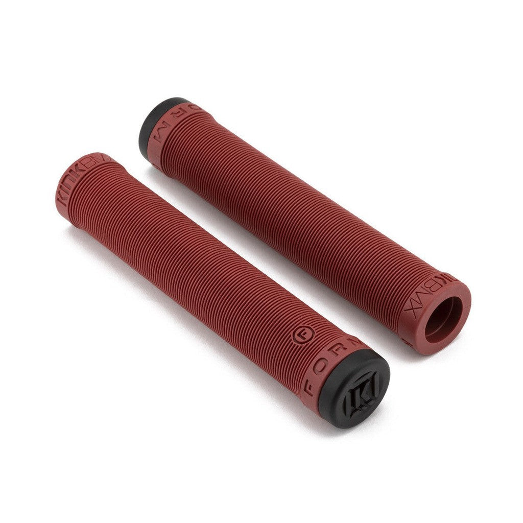 A pair of red and black Kink Form Grips, providing both support and grip, on a white background.