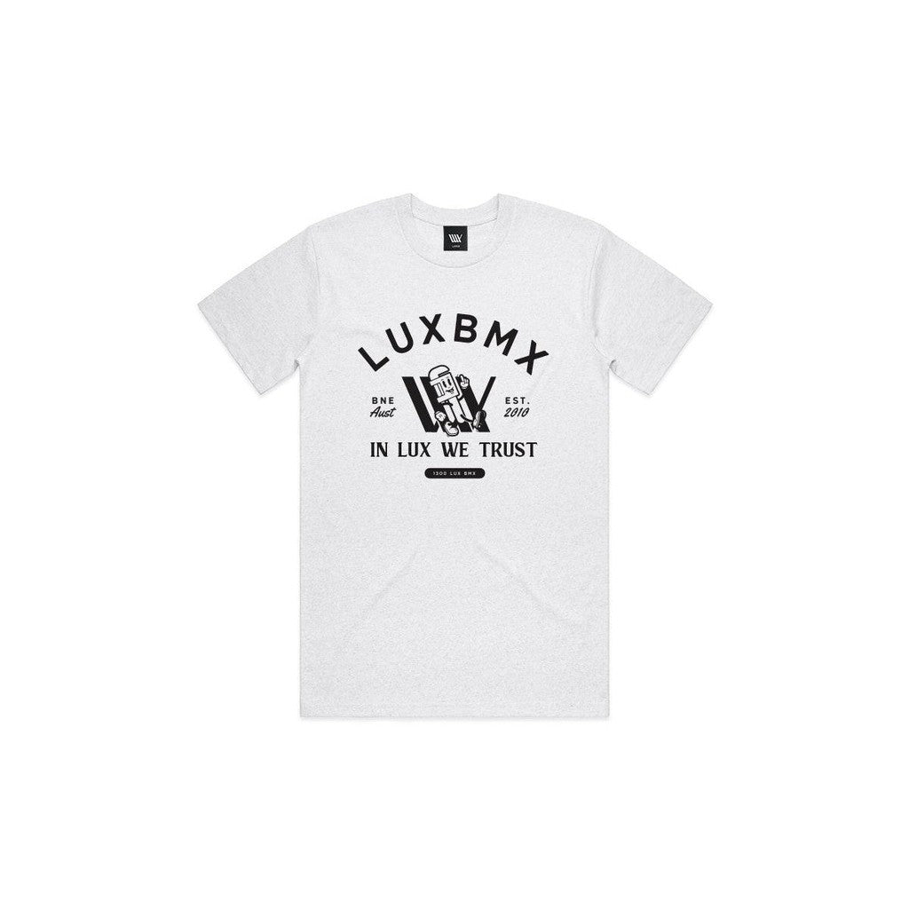 LUXBMX Workshop Tee / White Marle / XL