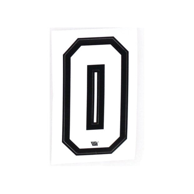 LUXBMX Race Number / White / Black / 0