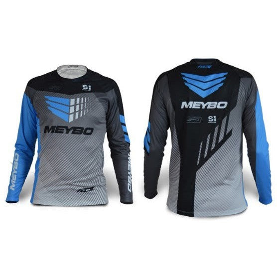 Meybo 2022 Race Jersey (Adult) / Grey / Blue / Adult Medium