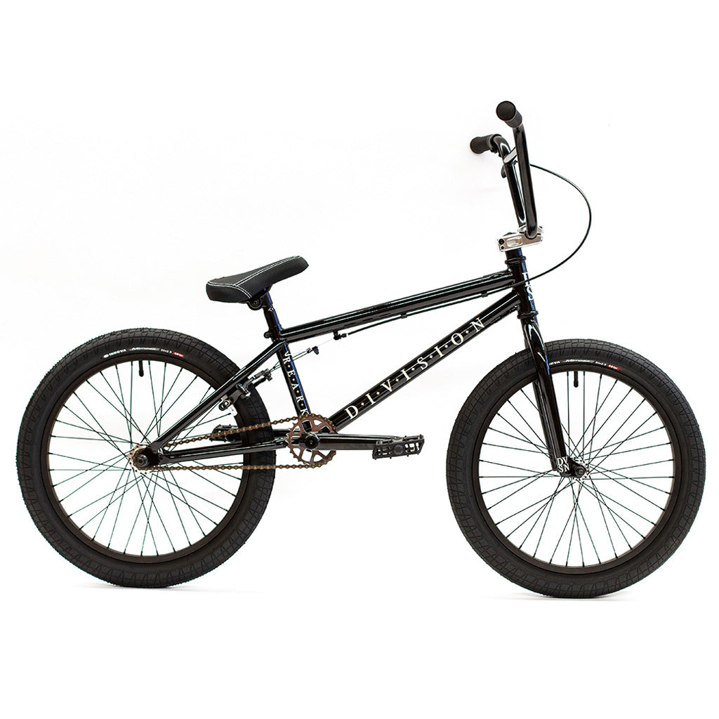 A black Division Reark 20 Inch Bike against a white background.