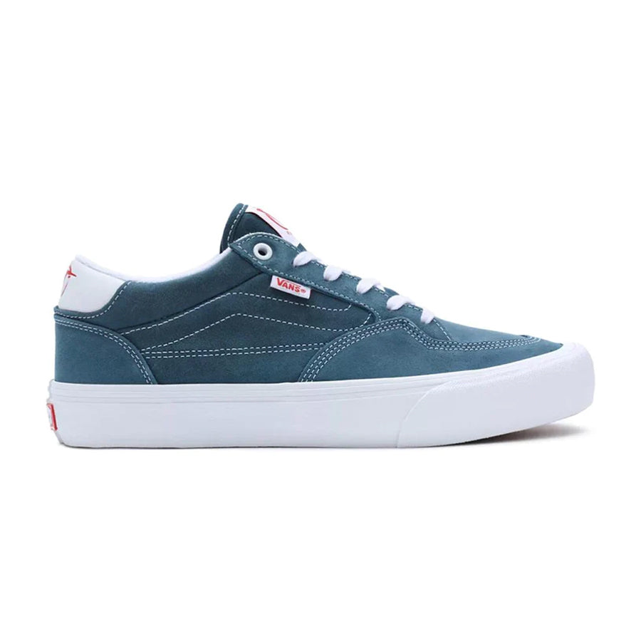 Vans Rowan Leather Shoes - Blue x skateboarding.