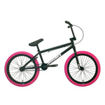 A black Sunday Blueprint 20 inch Bike with pink rims.