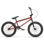 A red Wethepeople CRS 18 Inch BMX Bike on a white background, perfect for young shredders.