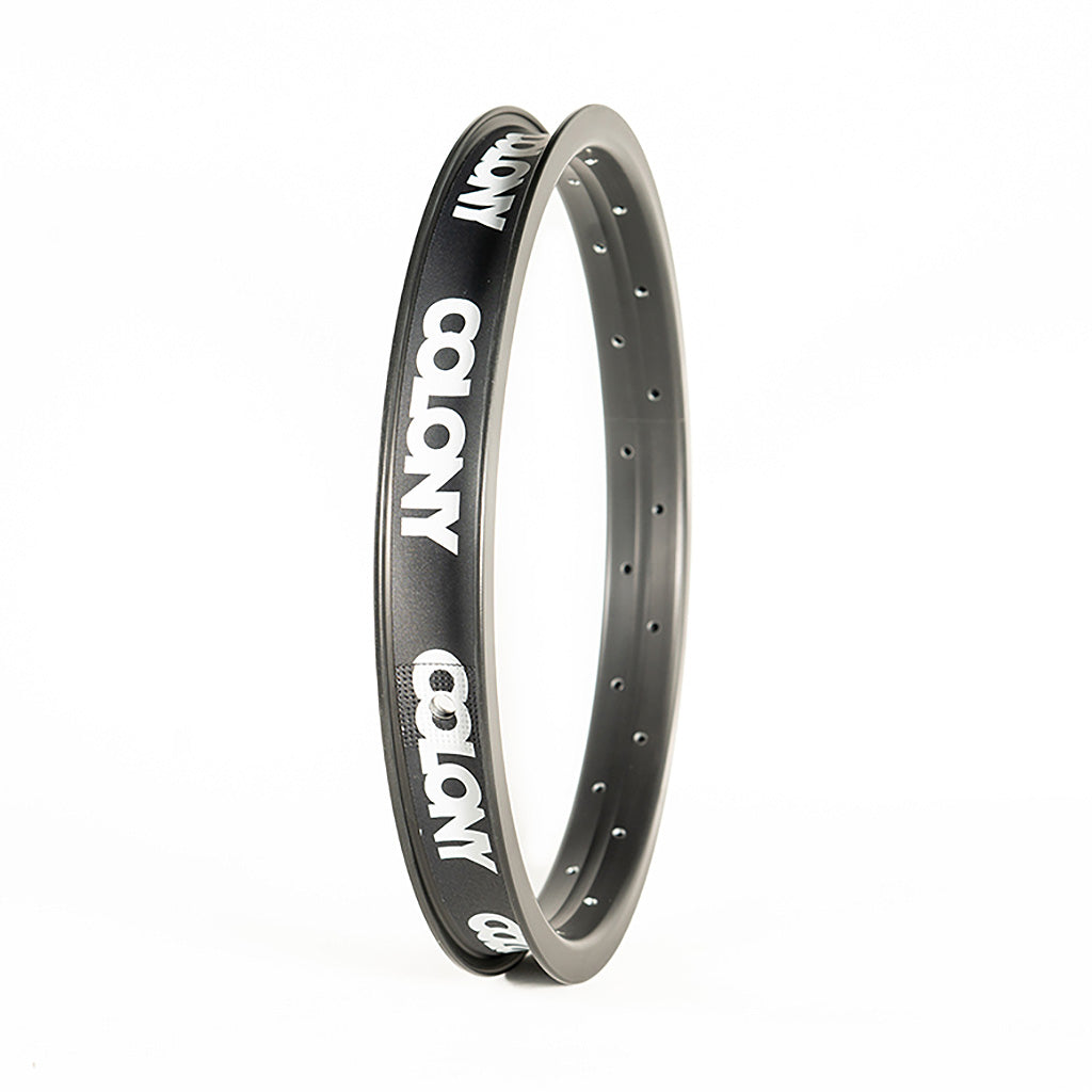 An affordable option for a black Colony Pintour 16 Inch Rim, featuring the word "mood" on it.