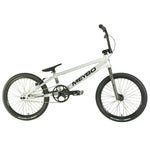 An entry level white BMX bike, the Meybo 2024 Clipper Pro 21 Bike, featured on a white background.