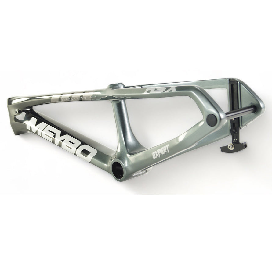An image of a BMX race frame design featuring the Meybo 2024 Carbon HSX Expert Frame, emphasizing performance.