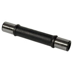 The Odyssey C5 Front Axle, featuring a cylindrical metal shaft with flared ends, a 10 mm front, and a wider center section, is displayed against a plain white background.