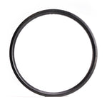 A Spectre NME Carbon Fiber 20 Inch Brakeless Rim with a smooth, black surface stands upright against a plain white background.