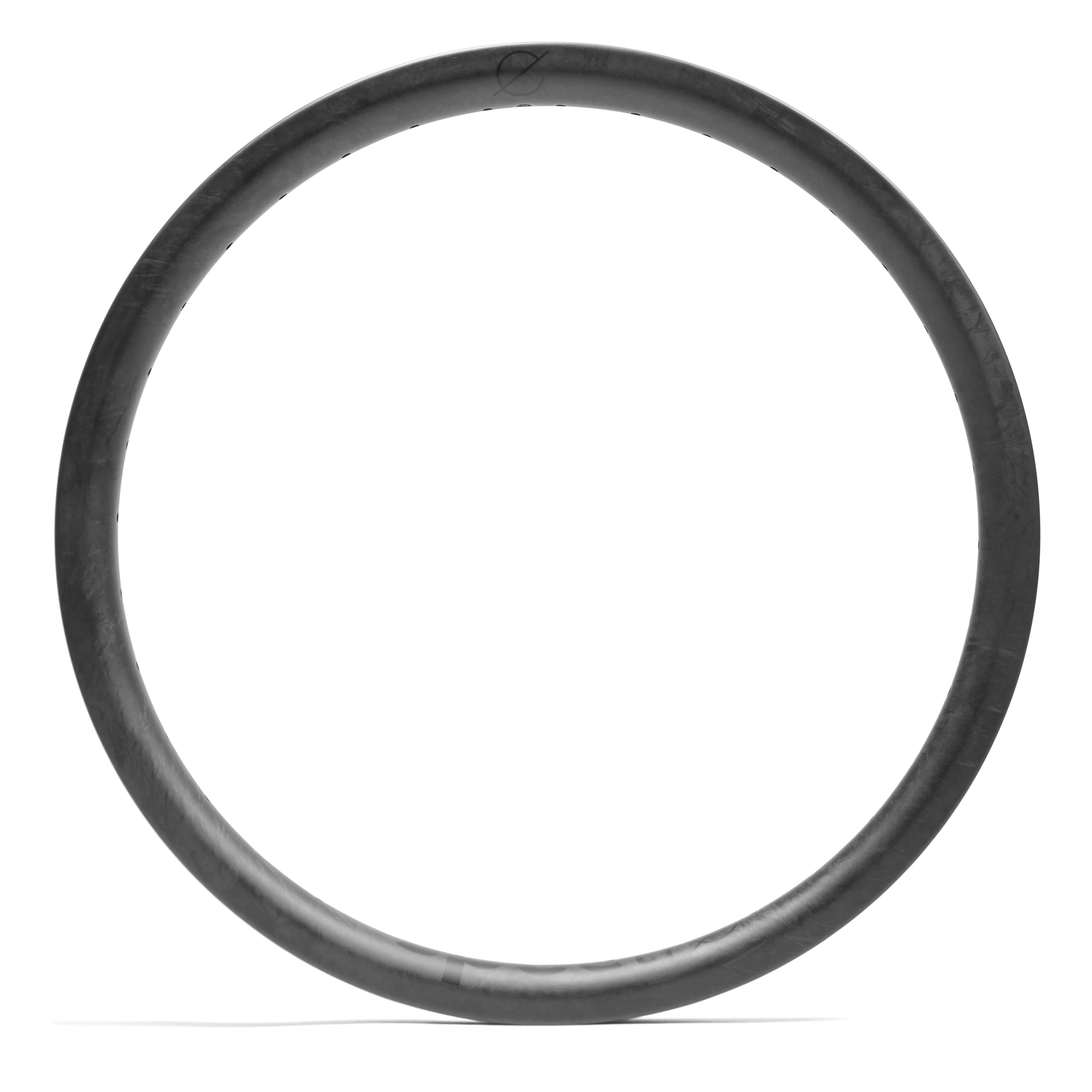 A Spectre V3 Carbon Fiber 20 Inch 36H Brakeless Rim is centered on a white background, featuring a single black circular ring made from Toray T800 carbon fiber.