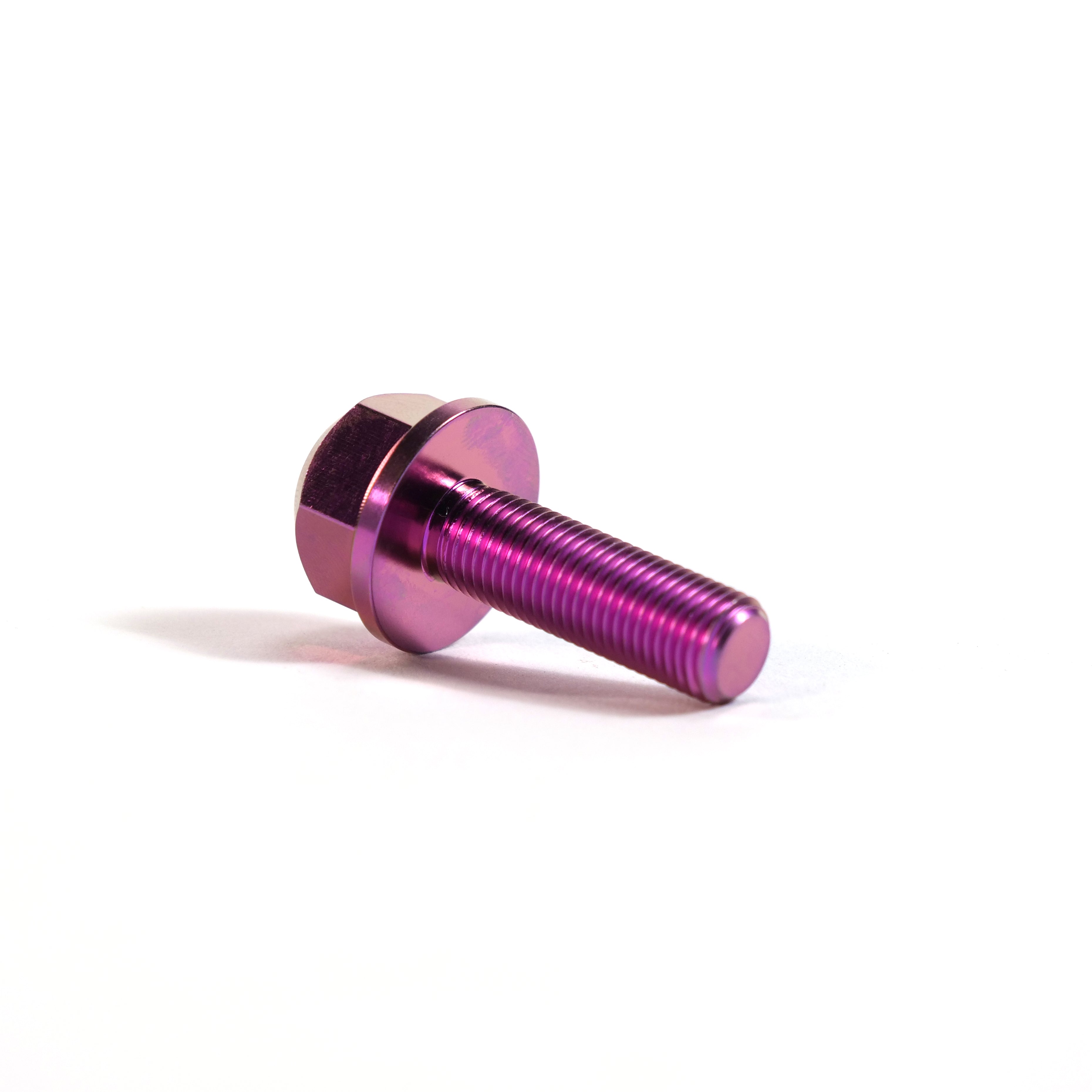 A single ION BMX Titanium GR5 Hex Axle Bolt, CNC machined for precision with a hexagonal head and threaded shaft, rests on a white background—ideal for BMX titanium axle bolt upgrades.