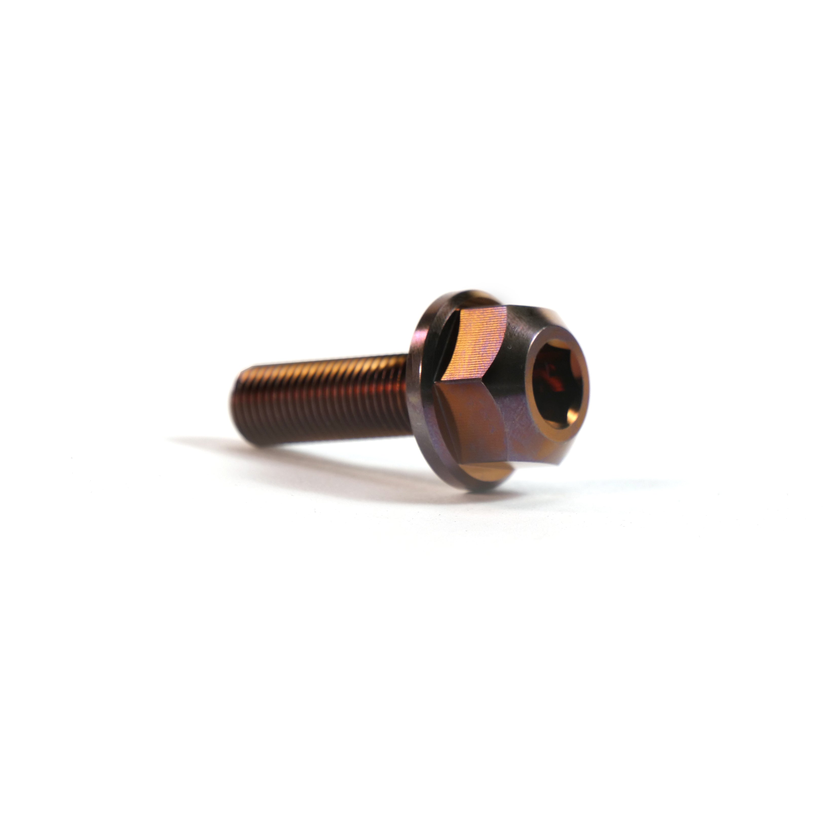 The ION BMX Titanium GR5 Hex Axle Bolt is a precision CNC-machined metallic bolt with a hex head and threaded shaft, shown on a white background—perfect for BMX riders seeking premium titanium axle bolts.