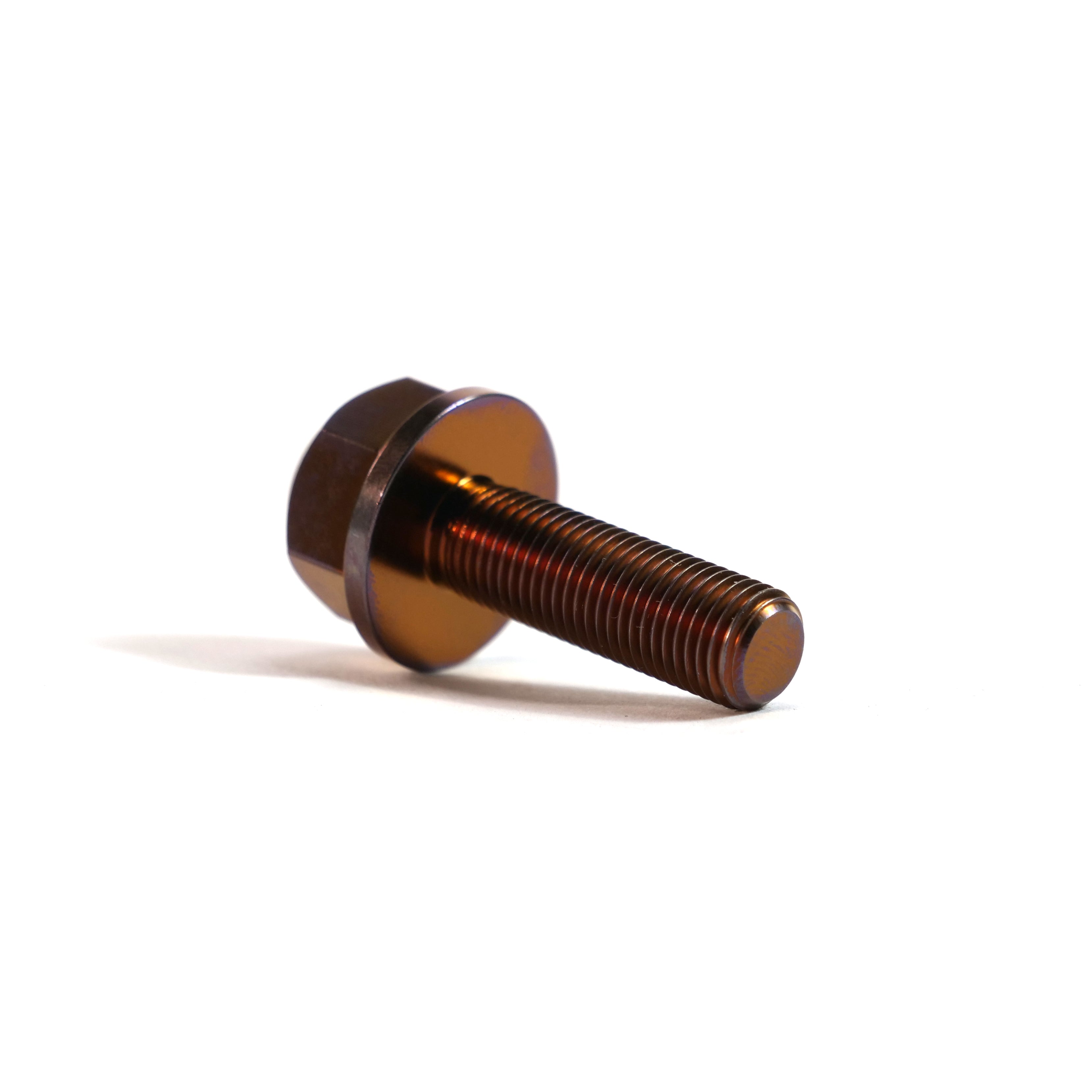 The ION BMX Titanium GR5 Hex Axle Bolt, CNC machined for precision with a threaded shaft and wide flange, is shown on a white background.