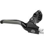 A Promax BL-47 V Brake Lever in black and gray with the Promax logo, designed for linear pull brakes, is displayed against a plain white background.