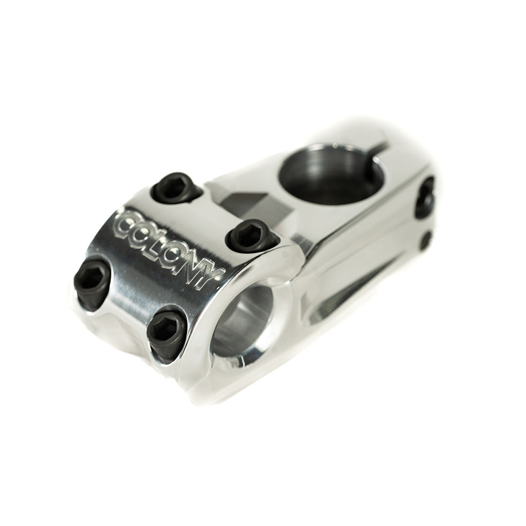 An image of a Colony Variant 52mm BMX Stem on a white background, showcasing a low-rise alternative and top load stems.