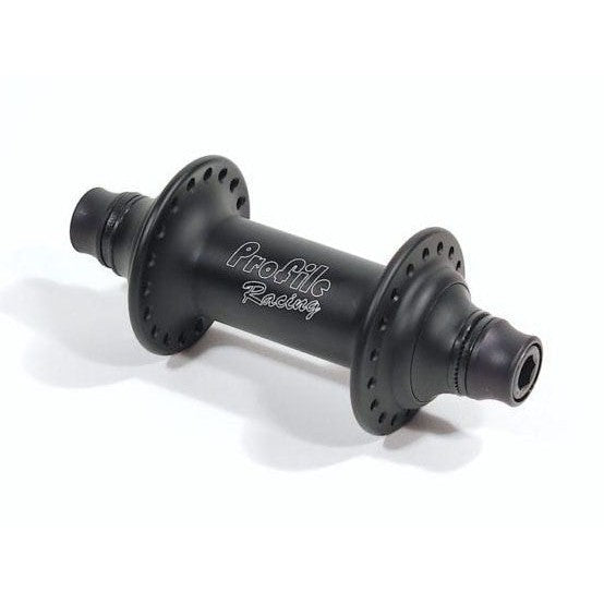 A Profile Elite Front Hub with axle bolts on a white background.