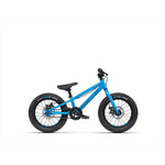 A blue Radio 16 Inch Zuma Bike, featuring thick black tires, black handlebars, and a black seat, displayed on a white background.